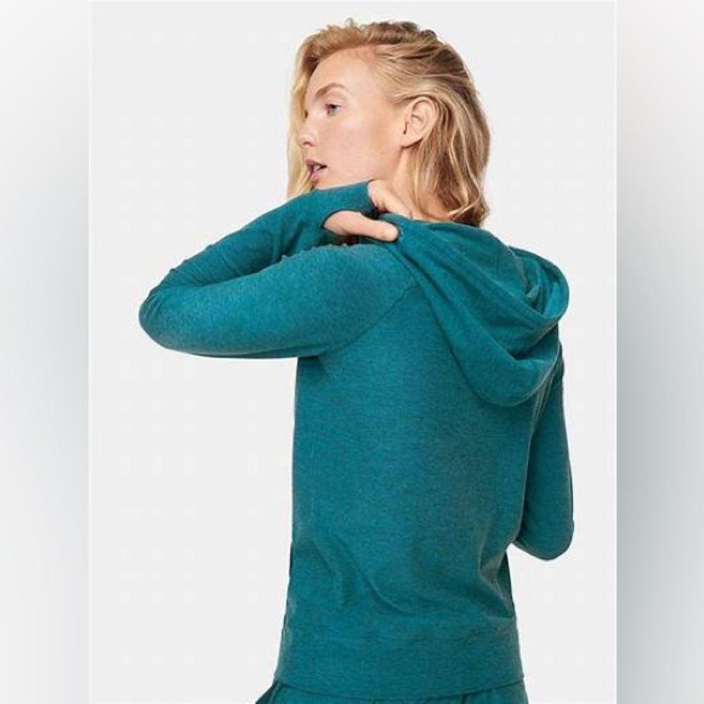 Outdoor Voices turquoise cloudknit hoodie XL